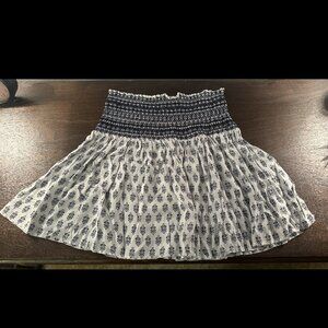 Tory Burch White and Black-Patterned Skirt